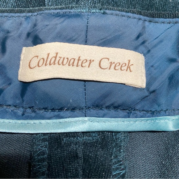 Coldwater Creek Deep Teal Lightweight Corduroy High Rise Wide Leg Pants Size 20W - Picture 12 of 15